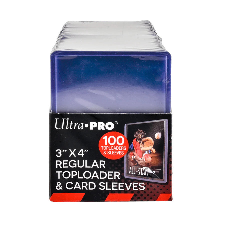 Ultra Pro - 100 Regular Toploaders & Card Sleeves Counter Pack (8x10cm)