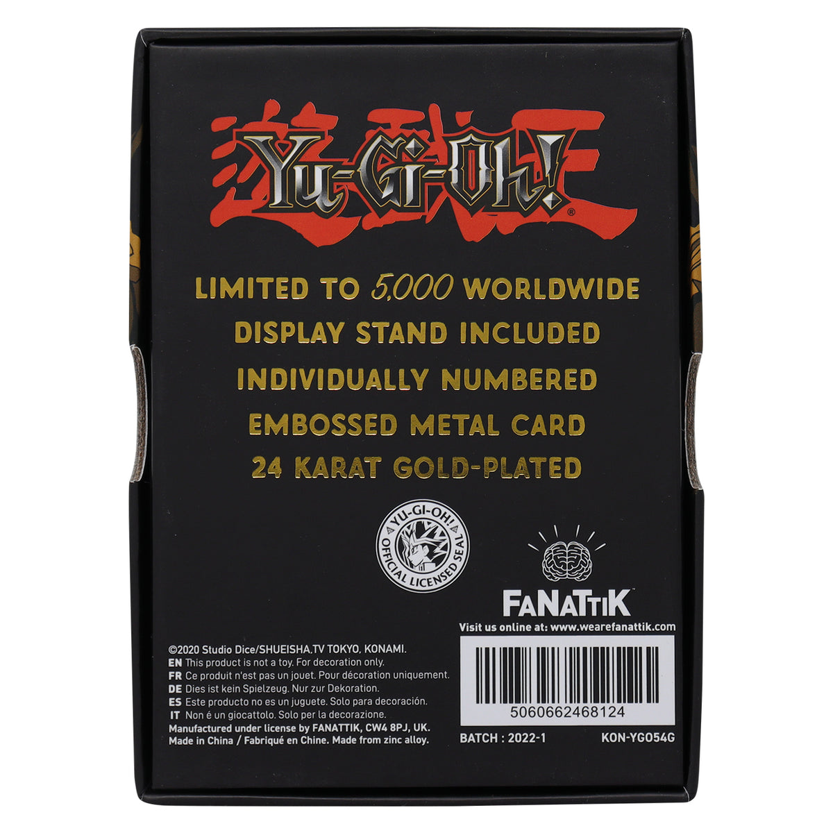 Yu-Gi-Oh! - "Time Wizard" 24K Gold Plated Ingot Limited Edition